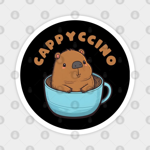 Capybara Coffee Pun Magnet by Daytone